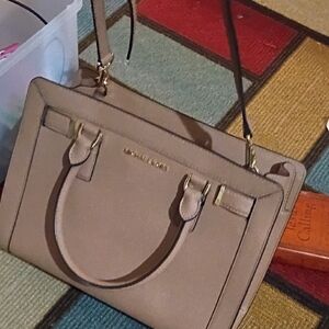Michael Kors Beige Satchel Bag